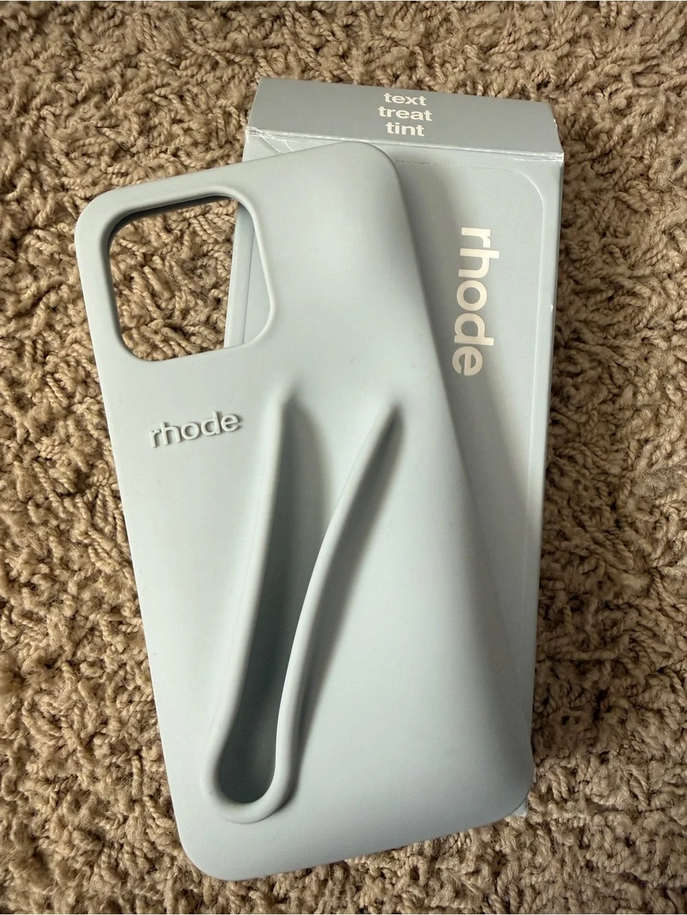rhode Soft Grip Phone Case in Light Gray 15 Pro Max